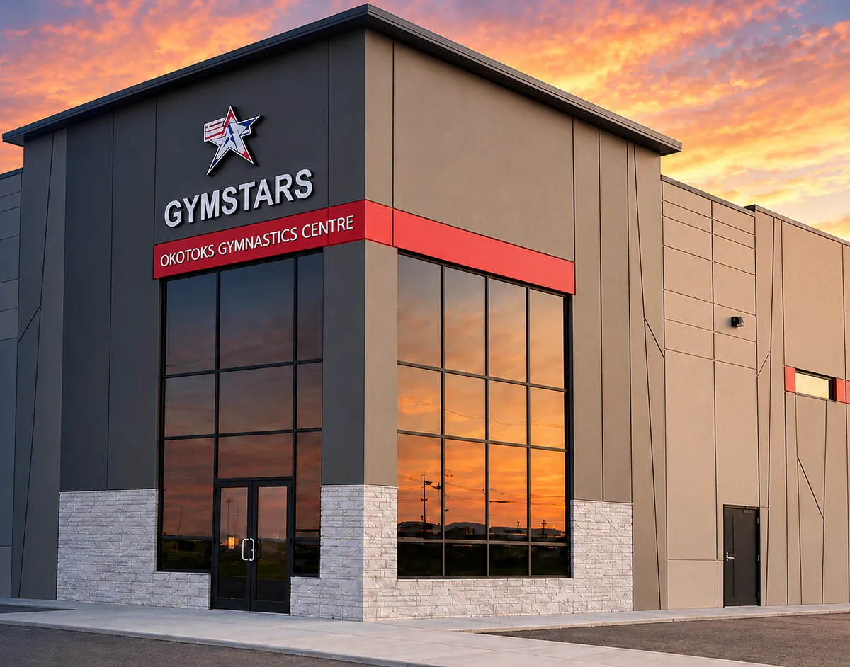 Foothills Gymstars gymnastics centre in Okotoks, home of the YYC Mobility Care studio